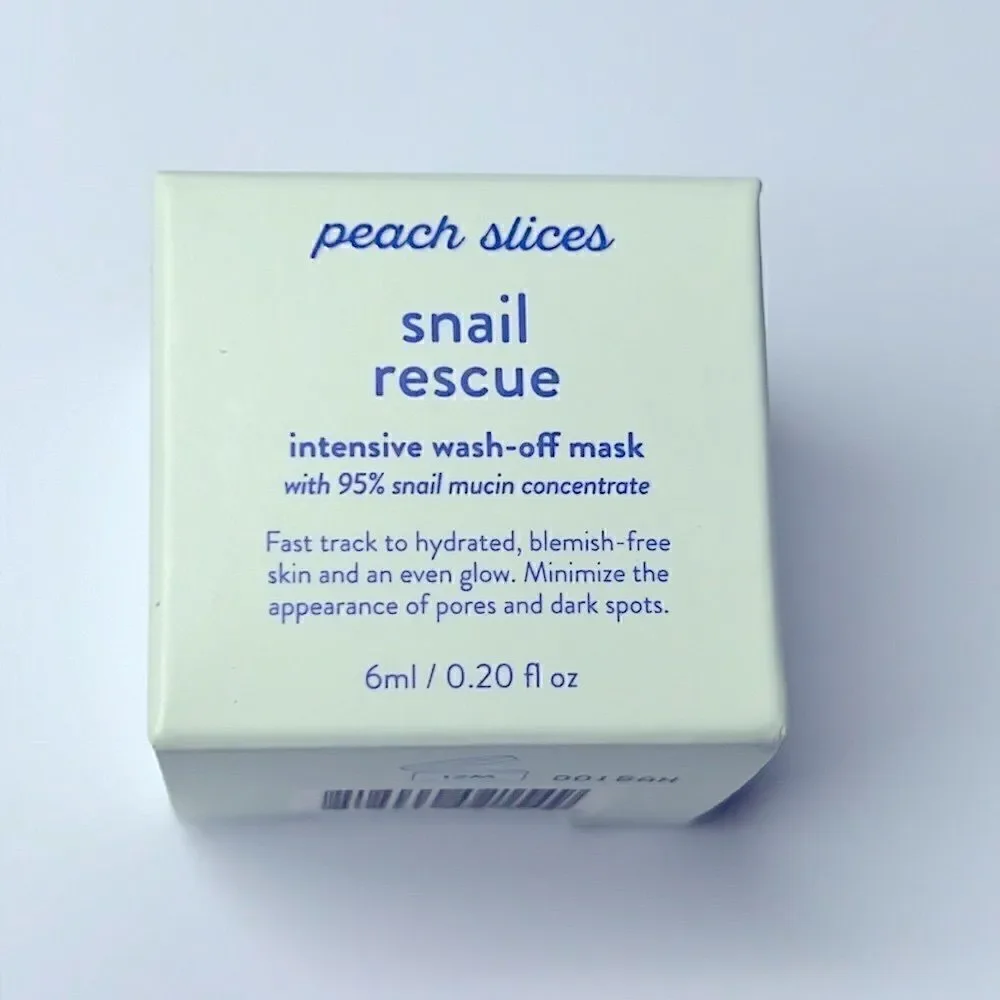 $6🌟 Peach Slices Snail Rescue Intensive Wash Off Mask